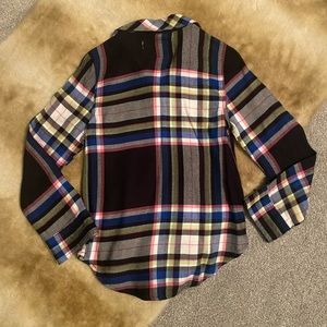 Justice Hot Pink, Blue, Plaid Shirt Girl Sz 8. Really soft & great condition